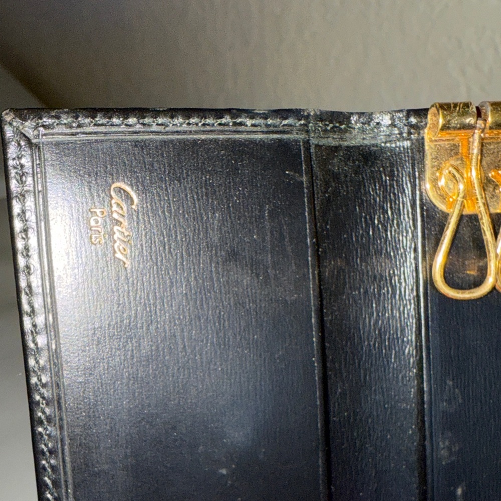 NWT Cartier Black Leather Key & Card Holder - Picture 5 of 9
